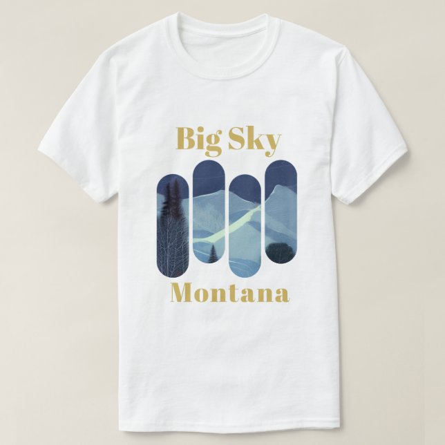 Camiseta Big Sky ski - Montana (Diseño del anverso)