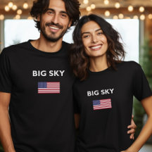 Big Sky USA Bandera estadounidense Color oscuro
