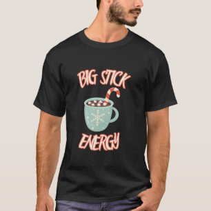 Camiseta Big Stick Energy Navidades Café Cup Candy Cane L