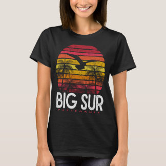 Camiseta Big Sur California CA Beach Vintage Retro de los a