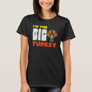 Camiseta Big Turkey Cute Thanksgiving Matching Family Mom D