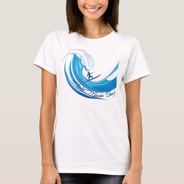 Camiseta Big Wave Surfing Half Moon Bay (Anverso)
