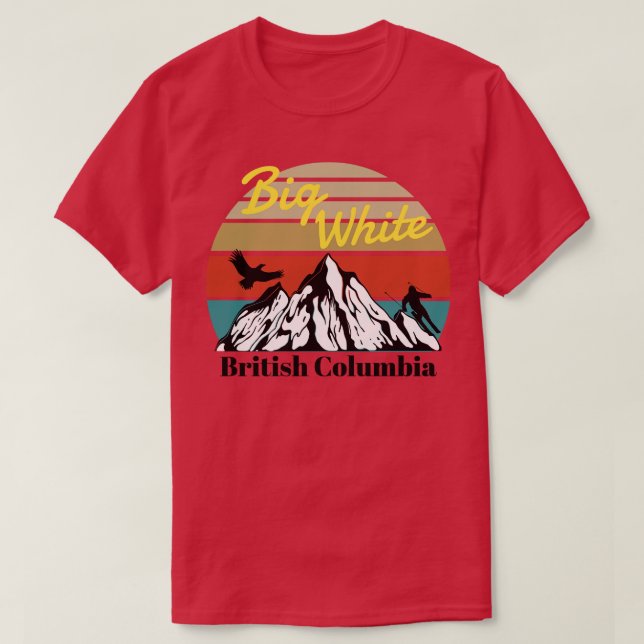 Camiseta Big White ski Columbia Británica (Diseño del anverso)