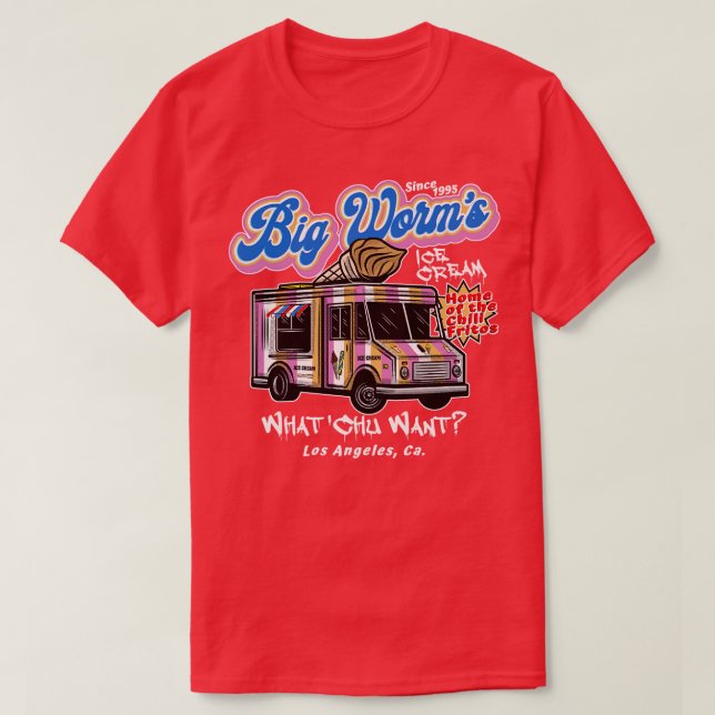 Camiseta Big Worms Ice Cream Friday Dks (Diseño del anverso)