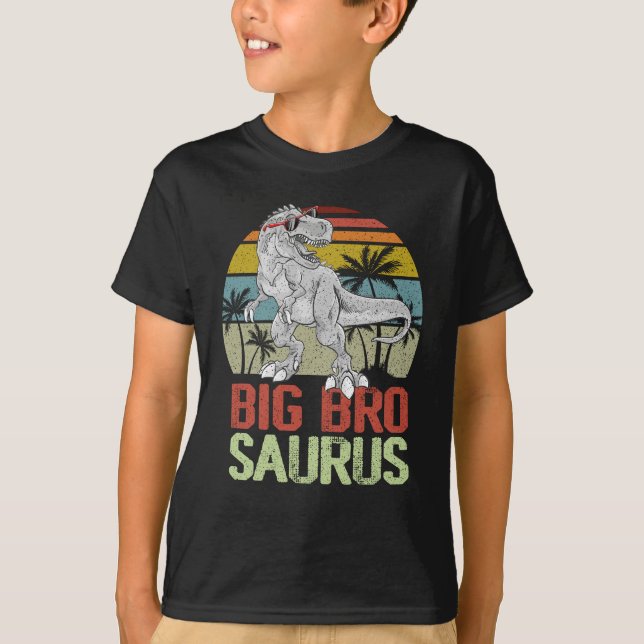 Camiseta Bigbrosauro T Rex Dinosaur Big Bro Saurus Brother (Anverso)