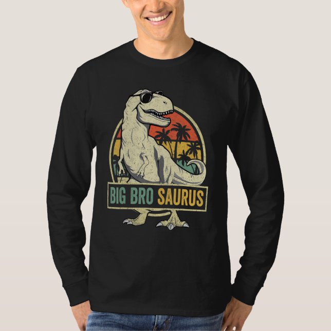 Camiseta Bigbrosaurus Rex Dinosaur Big Bro Saurus Brother F (Anverso)