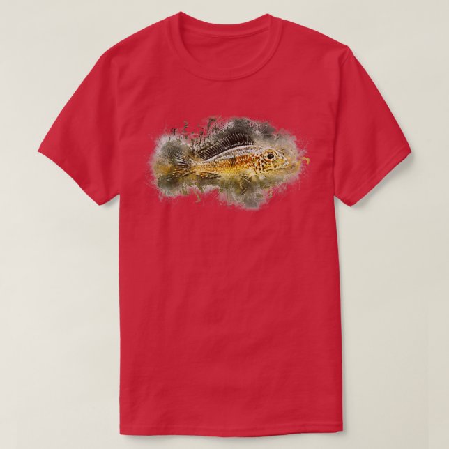 Camiseta Bigeye Sand Cichlid Ndole Macropos de callocromo r (Diseño del anverso)