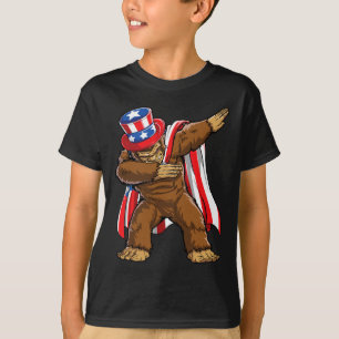 Camiseta Bigfoot 4 de julio Sasquatch bandera americana