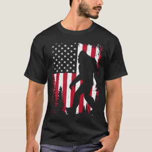 Camiseta Bigfoot 4th of July Shirt American USA Flag Patrio