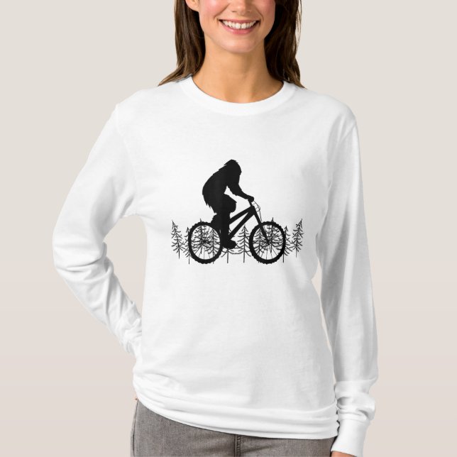 Camiseta Bigfoot A Mountain Bike Funny MTB (Anverso)