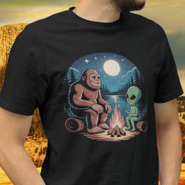 Camiseta Bigfoot Alien OVNI Críptido Noche Paranormal
