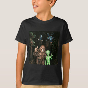 Camiseta Bigfoot alien ovni selfie divertido sasquatch meme