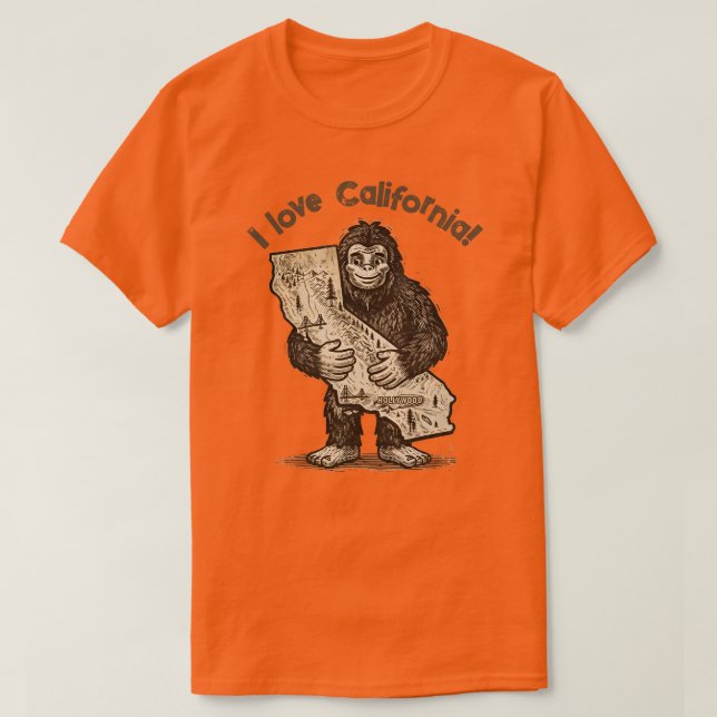 Camiseta Bigfoot ama California  (Diseño del anverso)