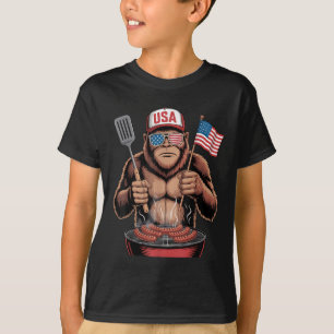 Camiseta Bigfoot Barbacoa 4 De Julio Divertido Patriótico S