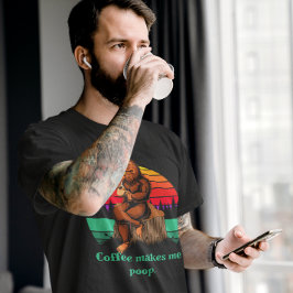 Camiseta Bigfoot Café de la Mañana Me Hace Defecar Divertid