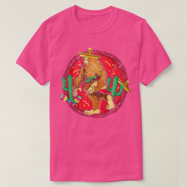 Camiseta Bigfoot Carry Tacos Cinco De Mayo (Diseño del anverso)