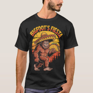 Camiseta Bigfoot Carrying Taco Funny Cinco De Mayo Boys