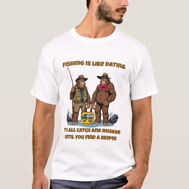 Camiseta Bigfoot Catching A keeper (Anverso)