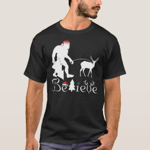 Camiseta Bigfoot Cree Graciosos Navidades Árbol De Renos Pa