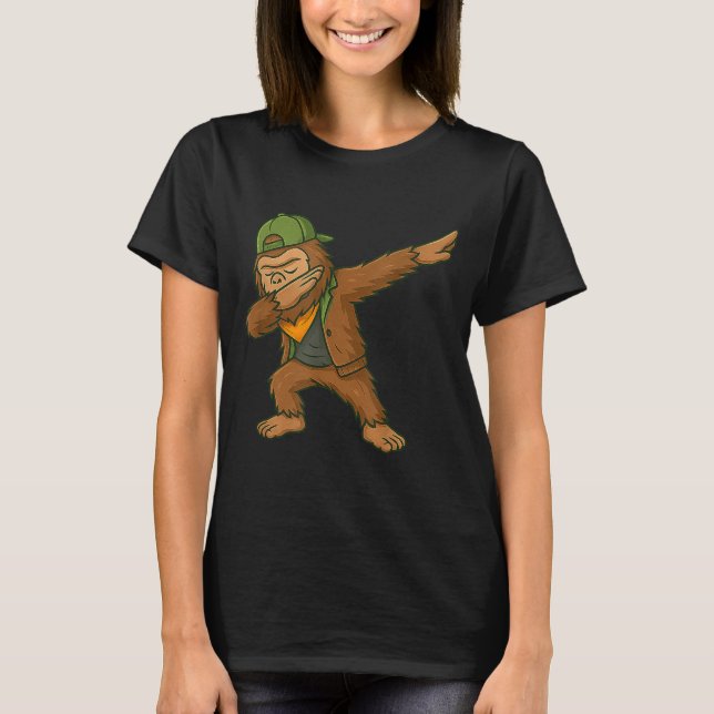 Camiseta Bigfoot Dab Sasquatch Streetwear Funny Men Women K (Anverso)