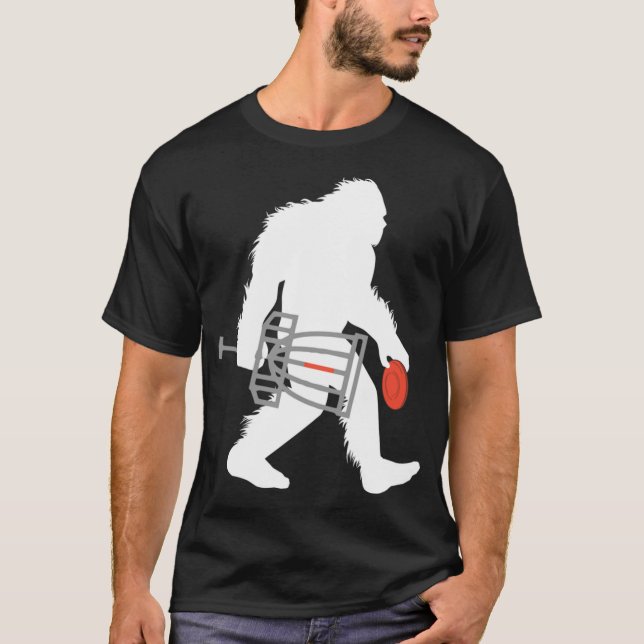 Camiseta Bigfoot Disk Golf Cryptid Sasquatch Disk Golfer (Anverso)