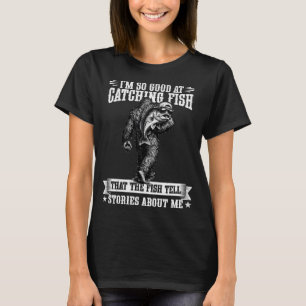 Camiseta Bigfoot divertido bueno para atrapar hombres pesca