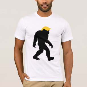 Camiseta Bigfoot Divertido con Cabello Amarillo de Trump El