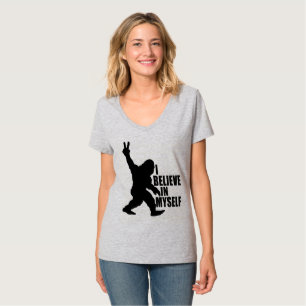 Camiseta Bigfoot Divertido - Creo en Mí Mismo