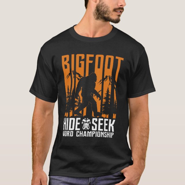 Camiseta BIGFOOT Divertido esconderse y buscar (Anverso)