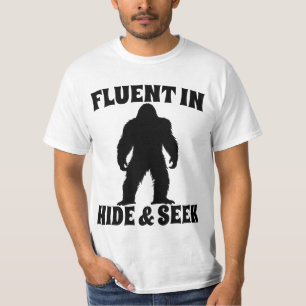 Camiseta Bigfoot Divertido - Fluido en Escondite