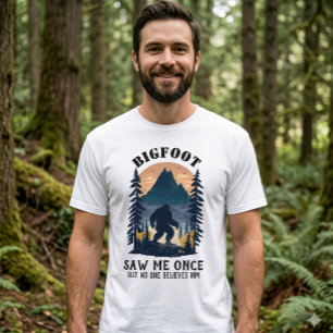 Camiseta Bigfoot Divertido Me Vio Una Vez Pero Nadie Le Cre