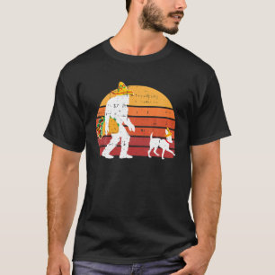 Camiseta Bigfoot Dog Sombrero Taco Mexican Retro Cinco De M
