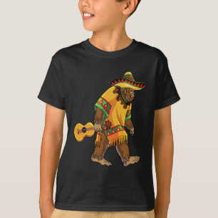 Camiseta Bigfoot El Squatcho Cinco De Mayo Mexican Poncho S