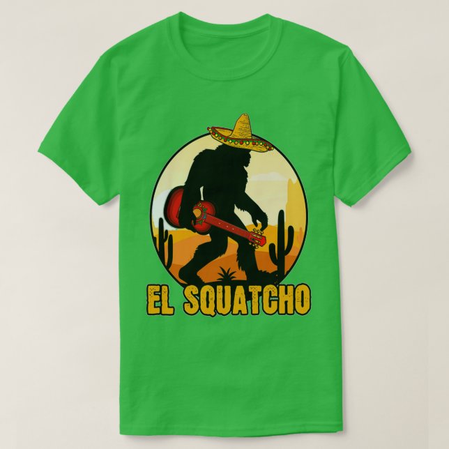 Camiseta Bigfoot El Squatcho Mexican Sasquatch Bigfoot by c (Diseño del anverso)