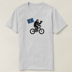 Camiseta Bigfoot en bicicleta Bandera de Pensilvania