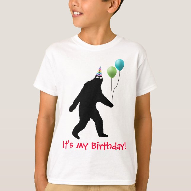 Camiseta ¡Bigfoot es mi cumpleaños! (Anverso)
