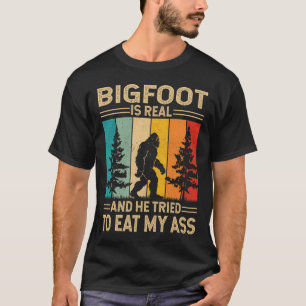 Camiseta Bigfoot Es Real Intentó Comer Sasquatch Divertido 
