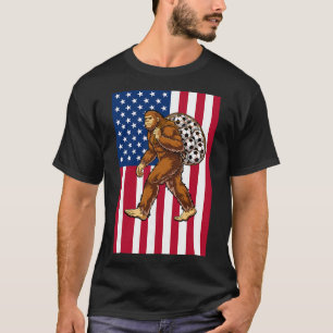 Camiseta Bigfoot Fútbol Bandera De Usa Divertido Patriótico