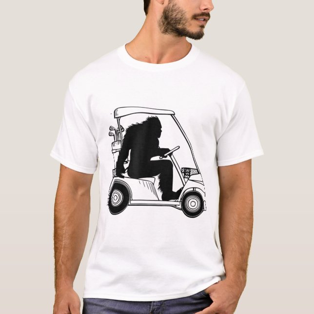 Camiseta Bigfoot Golf Sasquatch Driing Cart Apparel (Anverso)
