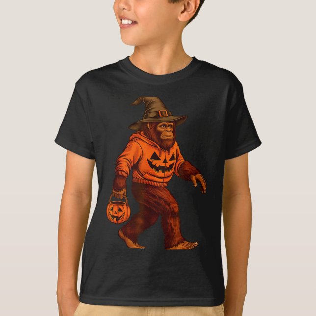 Camiseta Bigfoot Halloween Trick Or Treat Sasquatch Costume (Anverso)