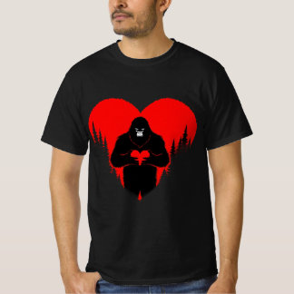 Camiseta Bigfoot Heart San Valentín Unisex, Amor