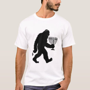 Camiseta Bigfoot judío humor Hanukkah Chanukah divertido
