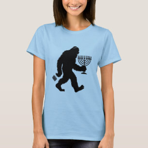 Camiseta Bigfoot judío humor Hanukkah Chanukah divertido 