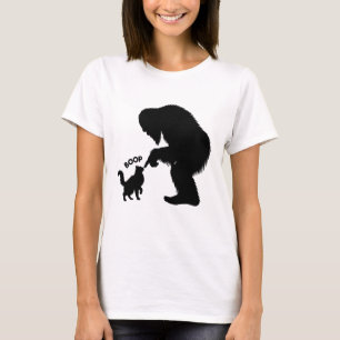 Camiseta Bigfoot Juguetón Gato de Pelo Largo Boop