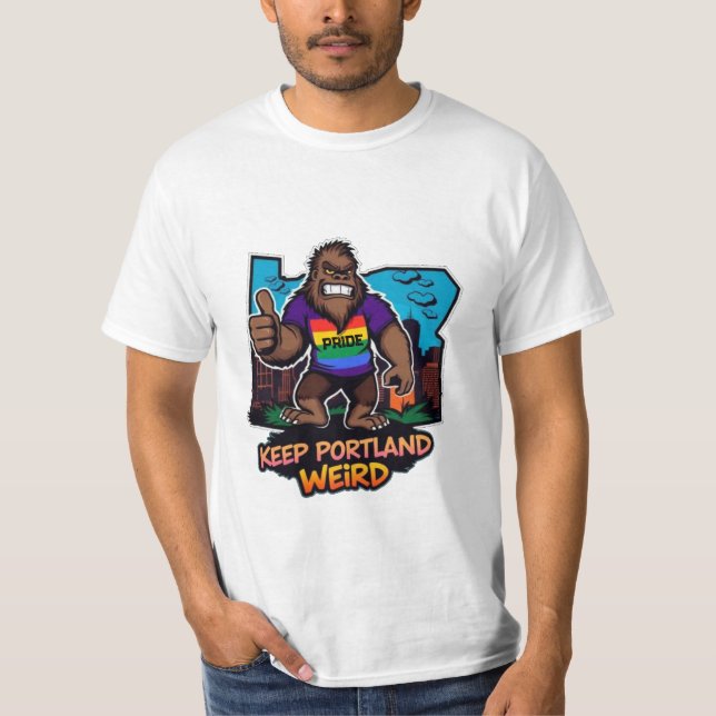 Camiseta Bigfoot Keep Portland Weird (Anverso)