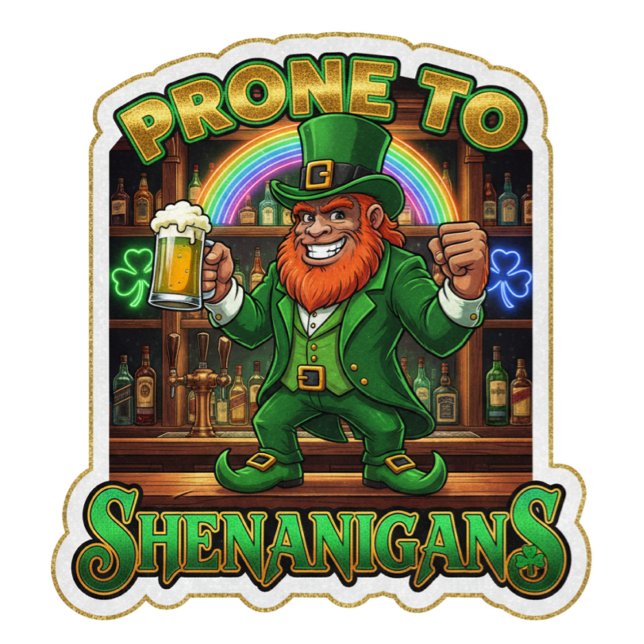 Camiseta Bigfoot Leprechaun Prone to Shenanigans (Subido por el creador)