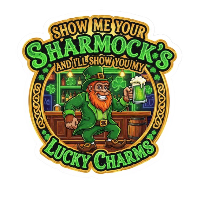 Camiseta Bigfoot Leprechaun Show Me Your Shamrock's (Subido por el creador)