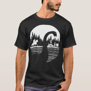 Camiseta Bigfoot Loch Ness Monster Funny Sasquatch Riding U