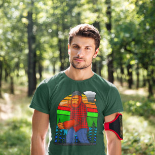 Camiseta Bigfoot Lumberjack With Axe Sasquatch Plaid