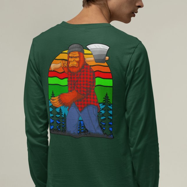 Camiseta Bigfoot Lumberjack With Axe Sasquatch Plaid (Subido por el creador)